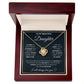 To My Daughter, I Will Always Carry You In My Heart - Love Knot Necklace